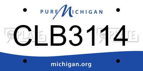 CLB3114 Michigan License Plate