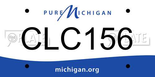 CLC156 Michigan License Plate