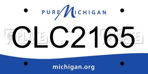 CLC2165 Michigan License Plate