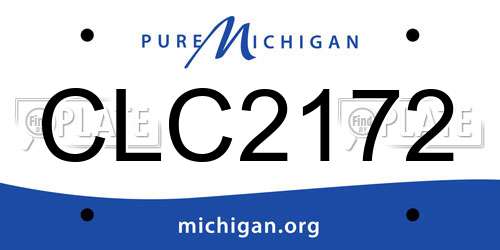 CLC2172 Michigan License Plate