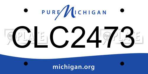 CLC2473 Michigan License Plate