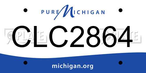 CLC2864 Michigan License Plate