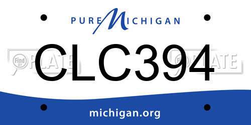 CLC394 Michigan License Plate