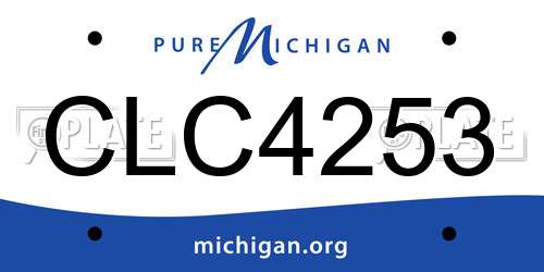 CLC4253 Michigan License Plate