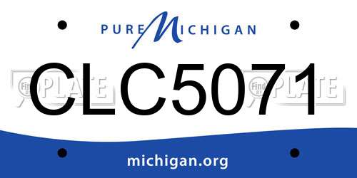 CLC5071 Michigan License Plate