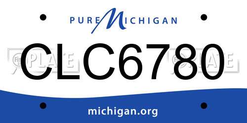 CLC6780 Michigan License Plate