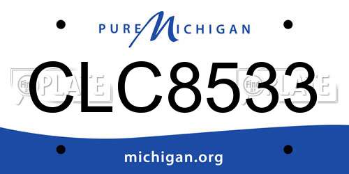 CLC8533 Michigan License Plate