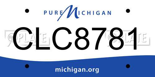 CLC8781 Michigan License Plate