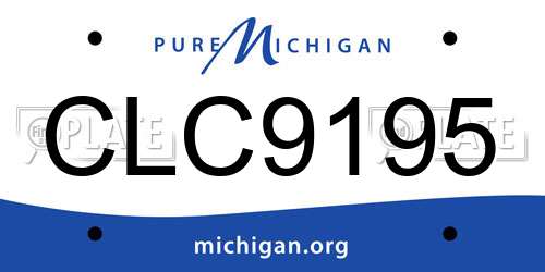 CLC9195 Michigan License Plate