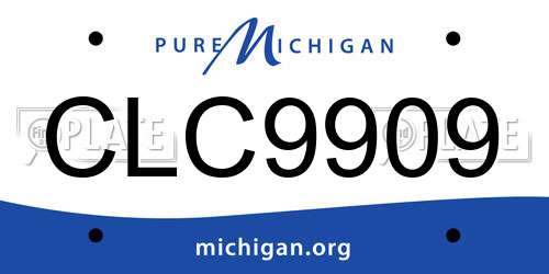 CLC9909 Michigan License Plate
