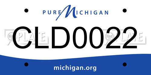CLD0022 Michigan License Plate