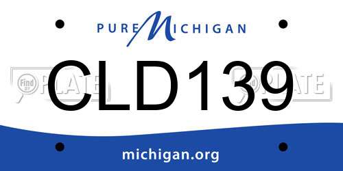 CLD139 Michigan License Plate