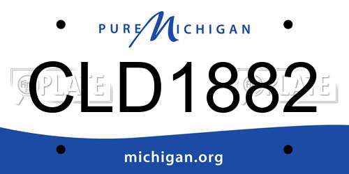 CLD1882 Michigan License Plate
