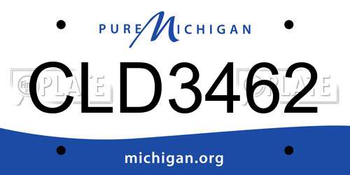 CLD3462 Michigan License Plate