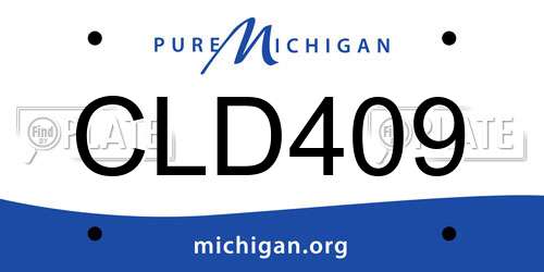 CLD409 Michigan License Plate