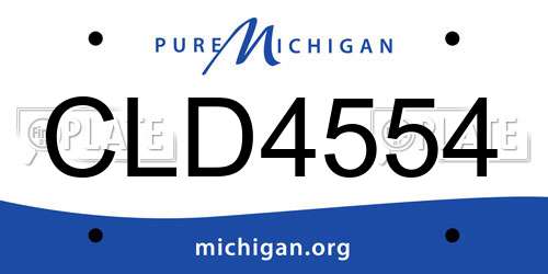 CLD4554 Michigan License Plate