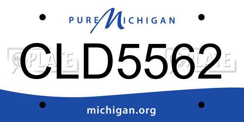 CLD5562 Michigan License Plate