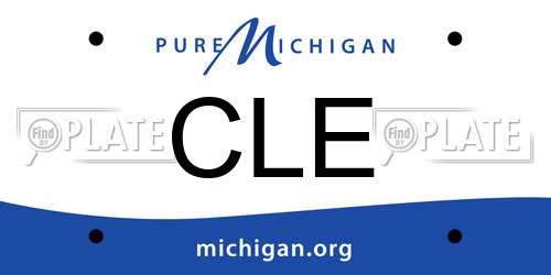CLE Michigan License Plate