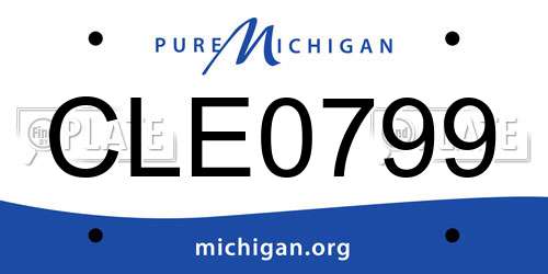 CLE0799 Michigan License Plate