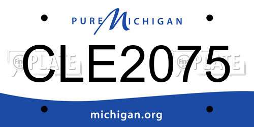 CLE2075 Michigan License Plate