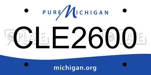 CLE2600 Michigan License Plate