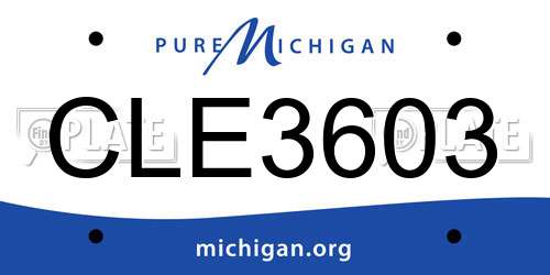 CLE3603 Michigan License Plate