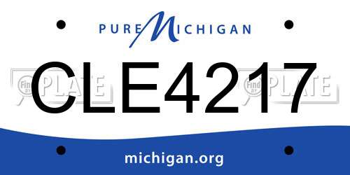 CLE4217 Michigan License Plate