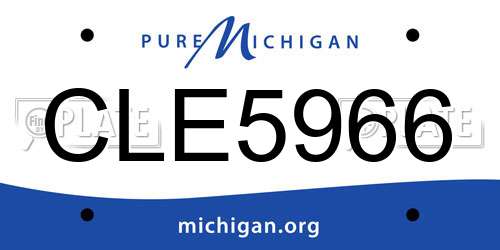 CLE5966 Michigan License Plate
