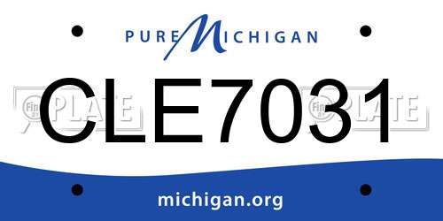 CLE7031 Michigan License Plate