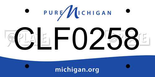 CLF0258 Michigan License Plate