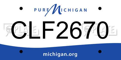 CLF2670 Michigan License Plate