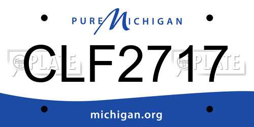 CLF2717 Michigan License Plate
