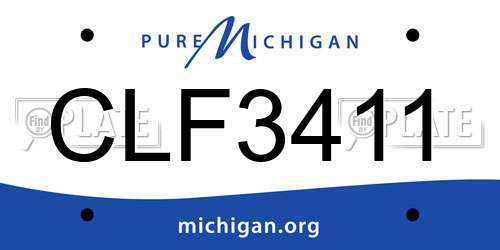 CLF3411 Michigan License Plate