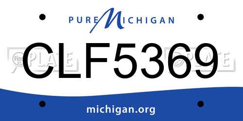 CLF5369 Michigan License Plate