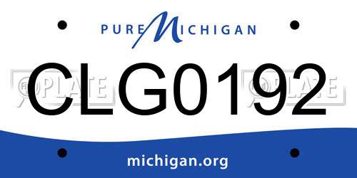 CLG0192 Michigan License Plate