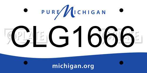 CLG1666 Michigan License Plate