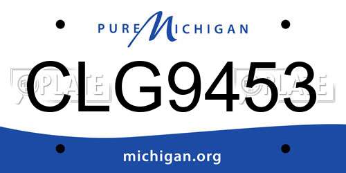 CLG9453 Michigan License Plate
