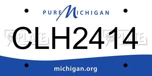 CLH2414 Michigan License Plate