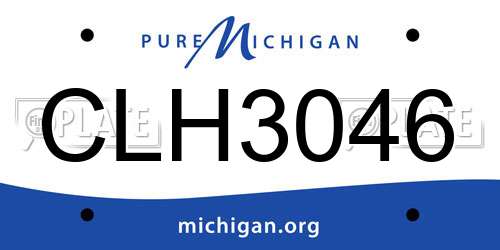 CLH3046 Michigan License Plate