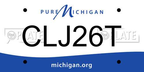 CLJ26T Michigan License Plate