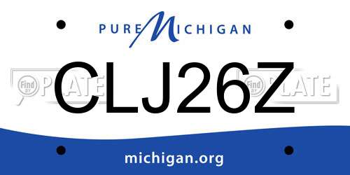 CLJ26Z Michigan License Plate