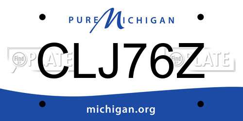 CLJ76Z Michigan License Plate