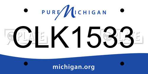 CLK1533 Michigan License Plate