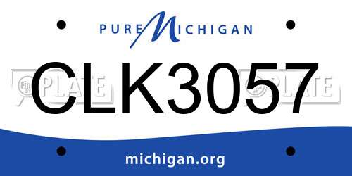 CLK3057 Michigan License Plate
