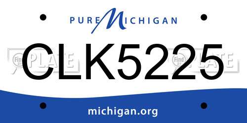 CLK5225 Michigan License Plate