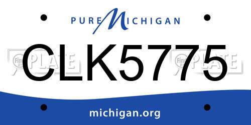 CLK5775 Michigan License Plate