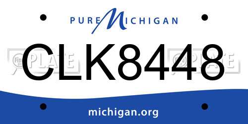 CLK8448 Michigan License Plate