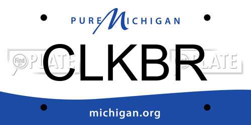CLKBR Michigan License Plate