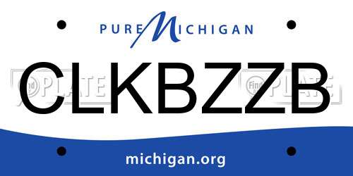 CLKBZZB Michigan License Plate