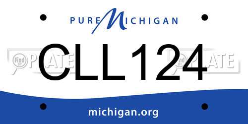 CLL124 Michigan License Plate